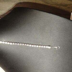 Ankle bracelet blingy with rhinestone fashion jewelry silver toned